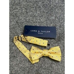 Lord & Taylor Boys Silk Polka Dot Clip on Bow Tie NWT
